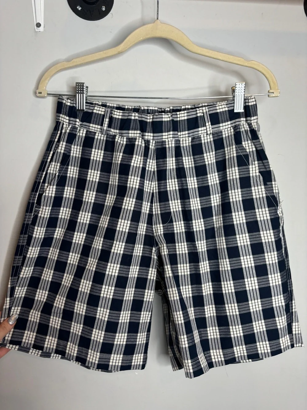 Bather Admiral Palaka Leisure Shorts Size XS Navy Plaid